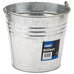 Draper Galvanised Steel Bucket, 12L