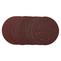 Draper Sanding Discs, 115mm, Hook & Loop, Assorted Grit, (Pack of 10)