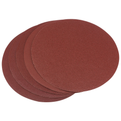Draper Assorted Self-Adhesive Aluminium Oxide Sanding Discs, 200mm (Pack of 5)