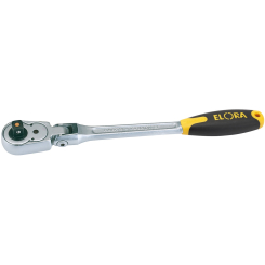 Elora Quick Release Soft Grip Reversible Ratchet with Flexible Head, 1/2" Sq. Dr., 305mm