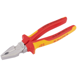 Knipex 02 06 200 Fully Insulated High Leverage Combination Pliers, 200mm