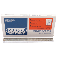 Draper Brad Nails, 10mm (Pack of 5000)