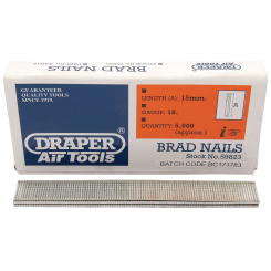 Draper Brad Nails, 15mm (Pack of 5000)