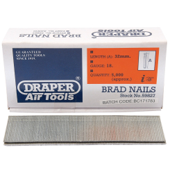 Draper Brad Nails, 32mm (Pack of 5000)