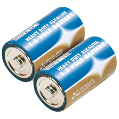 Draper Heavy Duty Alkaline Batteries D (Pack of 2)