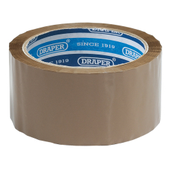 Draper Packing Tape Roll, 66m x 50mm