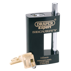 Draper Expert Heavy Duty Close Shackle Padlock and 2 Keys, 103mm