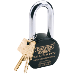 Draper Expert Heavy Duty Stainless Steel Padlock and 2 Keys, 63 x 50mm