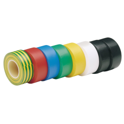 Draper Expert Insulation Tape to BSEN60454/Type2, 10m x 19mm, Mixed Colours (Pack of 8)