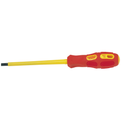 Draper Expert VDE Approved Fully Insulated Plain Slot Screwdriver, 5.5 x 125mm (Sold Loose)