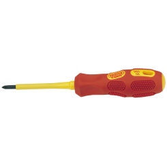 Draper Expert VDE Approved Fully Insulated Cross Slot Screwdriver, No.1 x 80mm (Sold Loose)