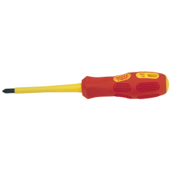 Draper Expert VDE Approved Fully Insulated Cross Slot Screwdriver, No.2 x 100mm (Sold Loose)