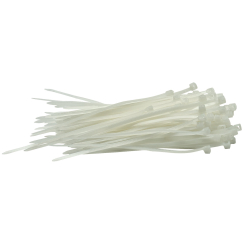 Draper Cable Ties, 2.5 x 100mm, White (Pack of 100)