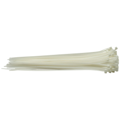 Draper Cable Ties, 4.8 x 300mm, White (Pack of 100)