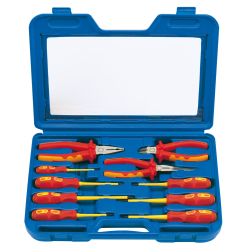 Draper Expert VDE Approved Fully Insulated Pliers and Screwdriver Set (10 Piece)