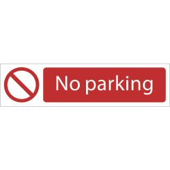 Draper No Parking' Prohibition Sign, 200 x 50mm