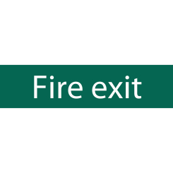 Draper Fire Exit' Safety Sign, 200 x 50mm