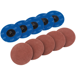 Draper Aluminium Oxide Sanding Discs, 75mm, 120 Grit (Pack of 10)