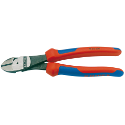 Knipex 74 22 200 High Leverage Diagonal Side Cutter with 12° Head, 200mm