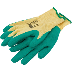 Draper Heavy Duty Latex Coated Work Gloves, Large, Green 