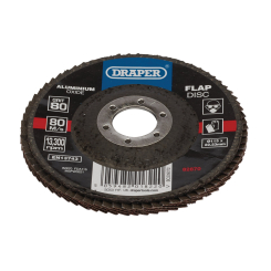 Draper Aluminium Oxide Flap Disc, 115 x 22.23mm, 80 Grit