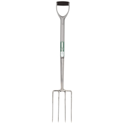 Draper Extra Long Stainless Steel Garden Fork with Soft Grip