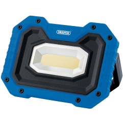 Draper COB LED Rechargeable Worklight with Wireless Speaker, 5W, 500 Lumens, Blue