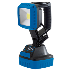 Draper COB LED Rechargeable Worklight, 10W, 1,000 Lumens, Blue, 4 x 2.2Ah Batteries