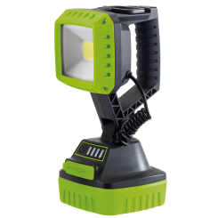 Draper COB LED Rechargeable Worklight, 10W, 1,000 Lumens, Green, 4 x 2.2Ah Batteries