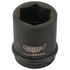 Draper Expert HI-TORQ 6 Point Impact Socket, 3/4" Sq. Dr., 28mm