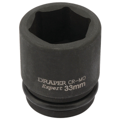 Draper Expert HI-TORQ 6 Point Impact Socket, 3/4" Sq. Dr., 33mm