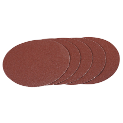Draper Hook and Loop Aluminium Oxide Sanding Discs, 180mm, 60 Grit (Pack of 5)