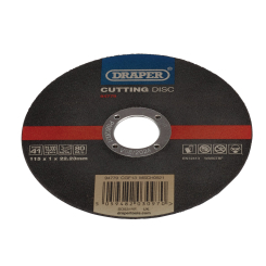 Draper Stainless-Steel/Inox Metal Cutting Disc, 115 x 1 x 22.23mm