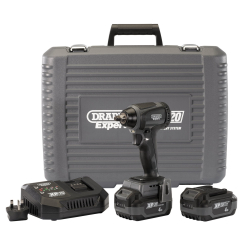 Draper Expert XP20 20V Brushless Impact Wrench, 3/8", 250Nm, 2 x 4.0Ah Batteries, 1 x Fast Charger