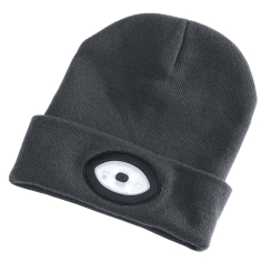 Draper Beanie Hat with Rechargeable Torch, One Size, 1W, 100 Lumens, Grey
