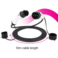 Cord 10m EV Charging Cable - 7kW Single Phase Type 2