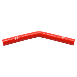 Pipercross Silicone Hose - 45° Elbow, 16mm Bore, 4-Ply, 152mm Legs - Red