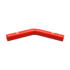 Pipercross Silicone Hose - 45° Elbow, 25mm Bore, 4-Ply, 152mm Legs - Red