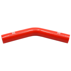 Pipercross Silicone Hose - 45° Elbow, 30mm Bore, 4-Ply, 152mm Legs - Red
