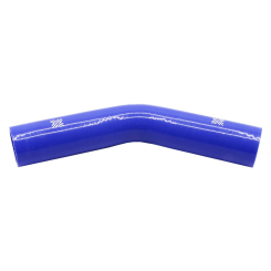 Pipercross Silicone Hose - 45° Elbow, 40mm Bore, 4-Ply, 152mm Legs - Blue