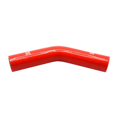Pipercross Silicone Hose - 45° Elbow, 40mm Bore, 4-Ply, 152mm Legs - Red