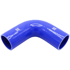 Pipercross Silicone Hose - 90° Elbow, 61mm Bore, 4-Ply, 152mm Legs - Blue