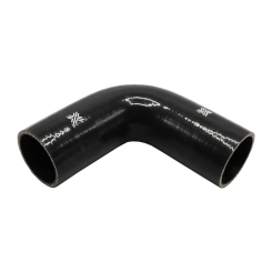 Pipercross Silicone Hose - 90° Elbow, 63mm Bore, 4-Ply, 152mm Legs - Black