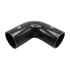 Pipercross Silicone Hose - 90° Elbow, 76mm Bore, 4-Ply, 152mm Legs - Black