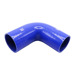Pipercross Silicone Hose - 90° Elbow, 76mm Bore, 4-Ply, 152mm Legs - Blue