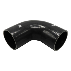 Pipercross Silicone Hose - 90° Elbow, 89mm Bore, 4-Ply, 152mm Legs - Black