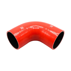 Pipercross Silicone Hose - 90° Elbow, 89mm Bore, 4-Ply, 152mm Legs - Red