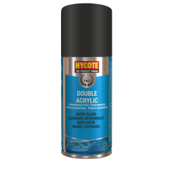 Hycote Satin Black Double Acrylic Spray Paint 150ml