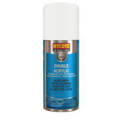 Hycote Gloss White Double Acrylic Spray Paint 150ml