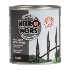 Nitromors Anti-Rust Smooth Metal Paint Black 250ml